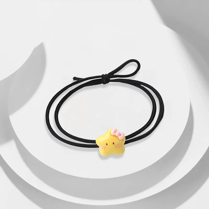 Inkopper Leather Band Resin Hair Tie Women's-7
