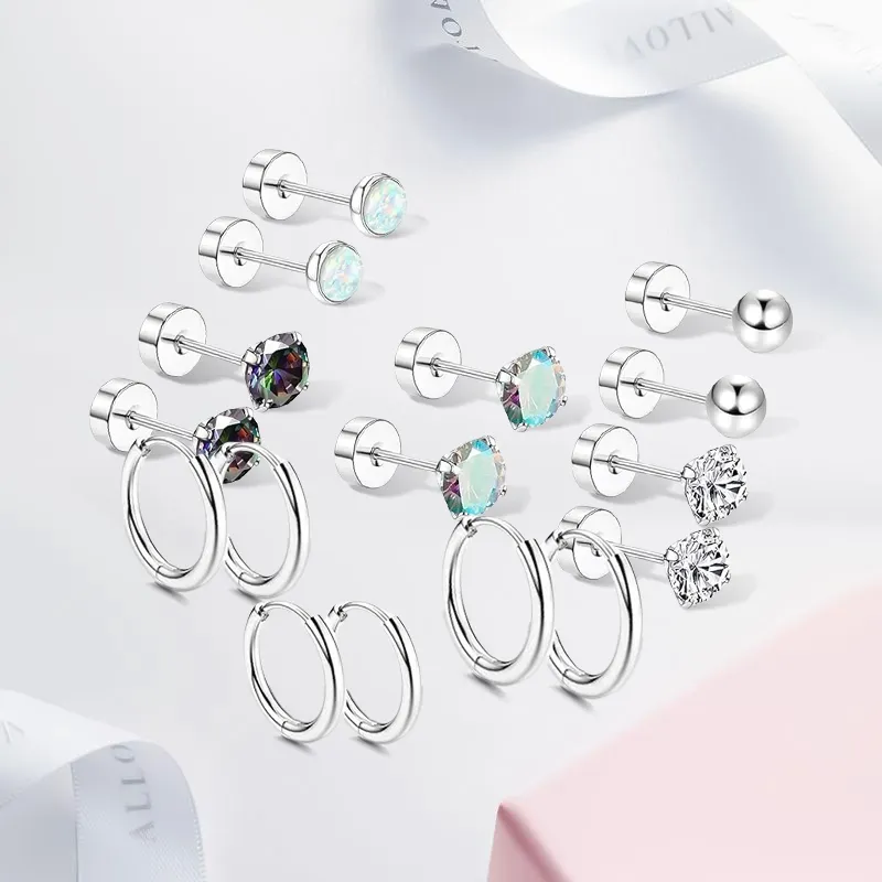 Inkopper Alloy Stud Earrings Unisex-2