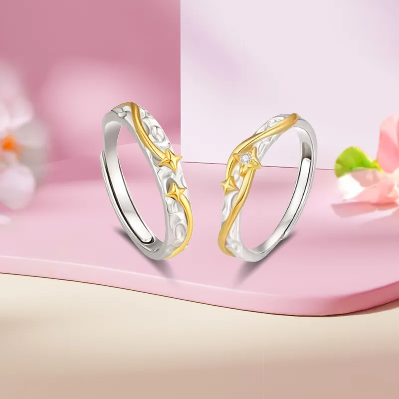 Inkopper 925 Sterling Silver Rings Unisex-5