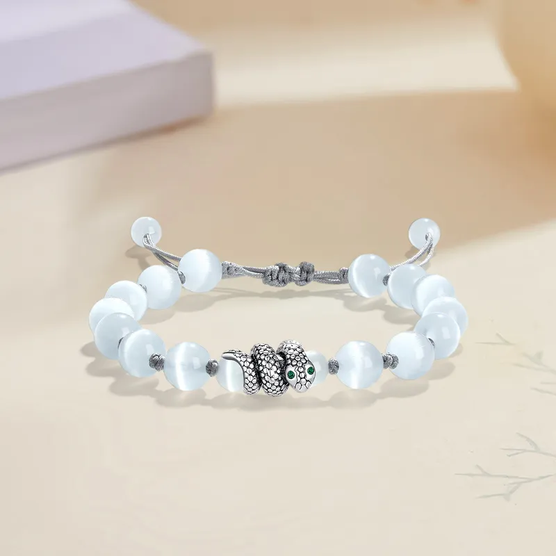 Inkopper Glass Cat Eye Rope Bracelets Unisex-3