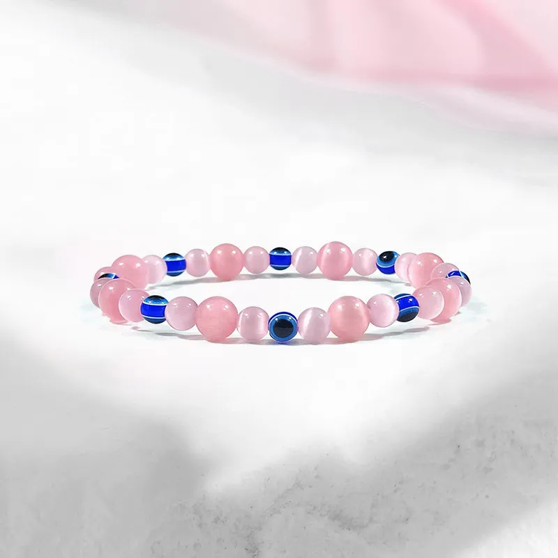 Inkopper Glass Cat Eye Bracelets Women's-7