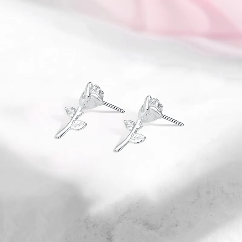 Inkopper Sterling Silver Stud Earrings Women's-1