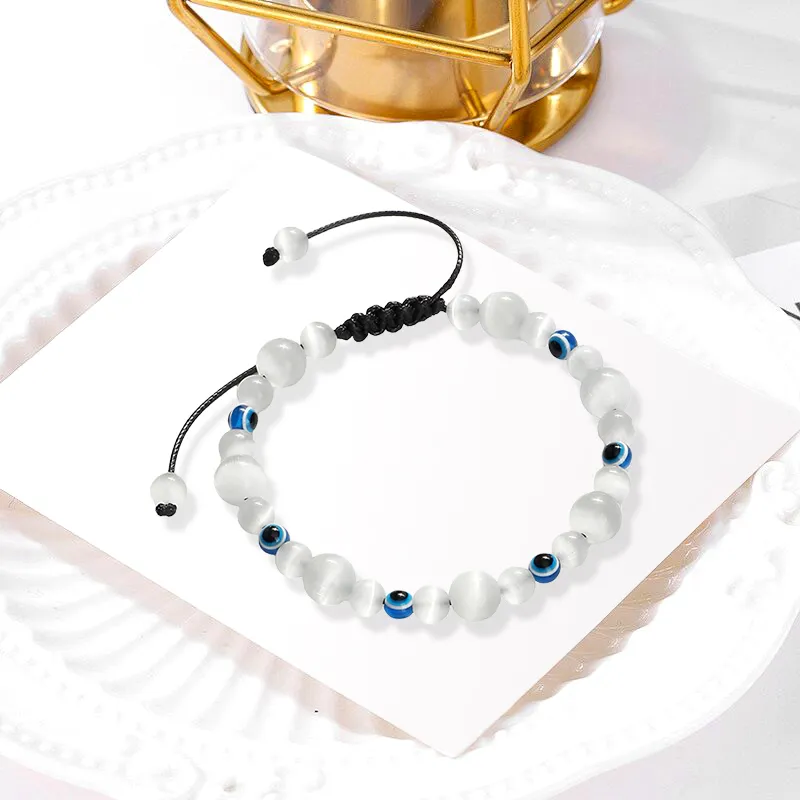 Inkopper Glass Cat Eye Bracelets Unisex-2
