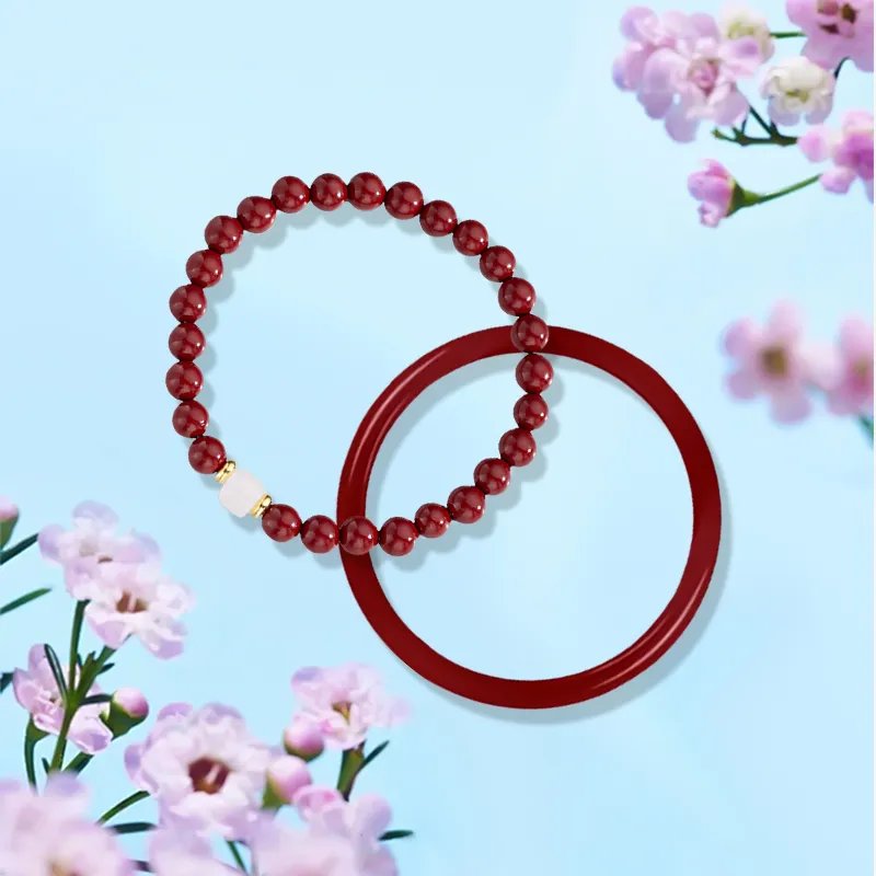 Inkopper Imitation Cinnabar Bracelets Women's-5