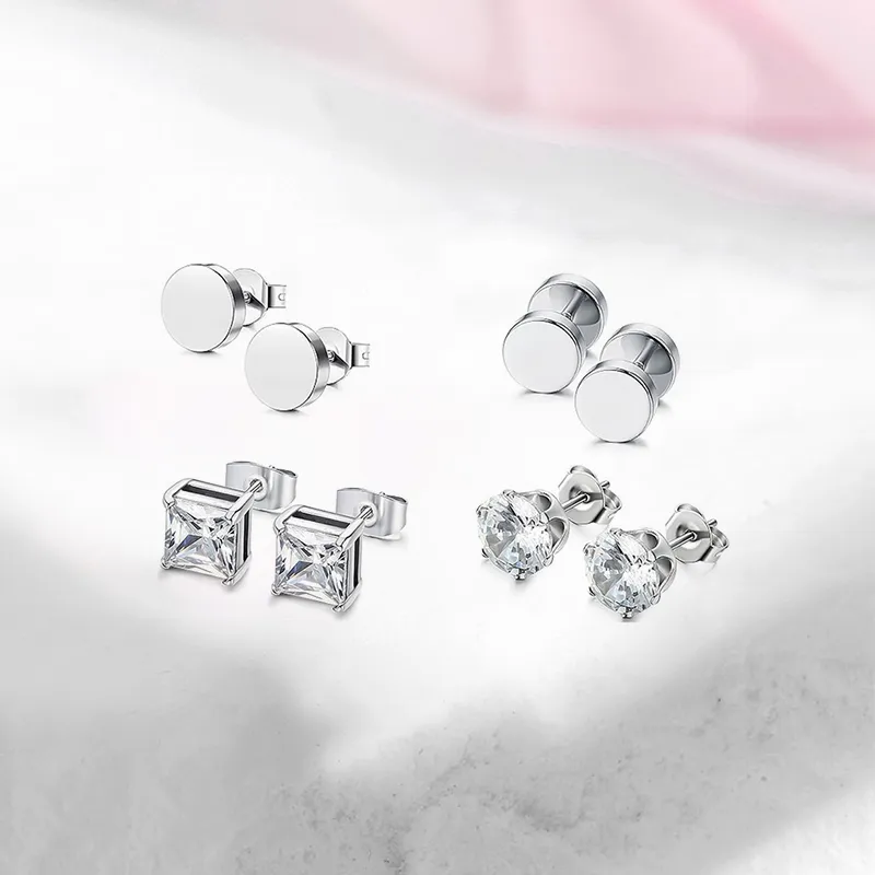 Inkopper Alloy Stud Earrings Unisex-4