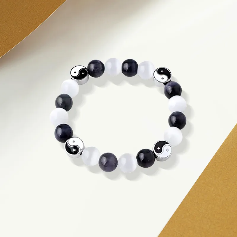 Inkopper Glass Cat Eye Bracelets Unisex-4