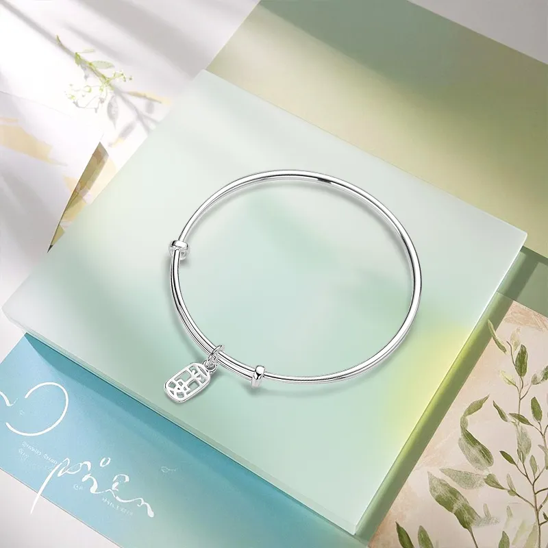Inkopper Sterling Silver Bangles Women's-2