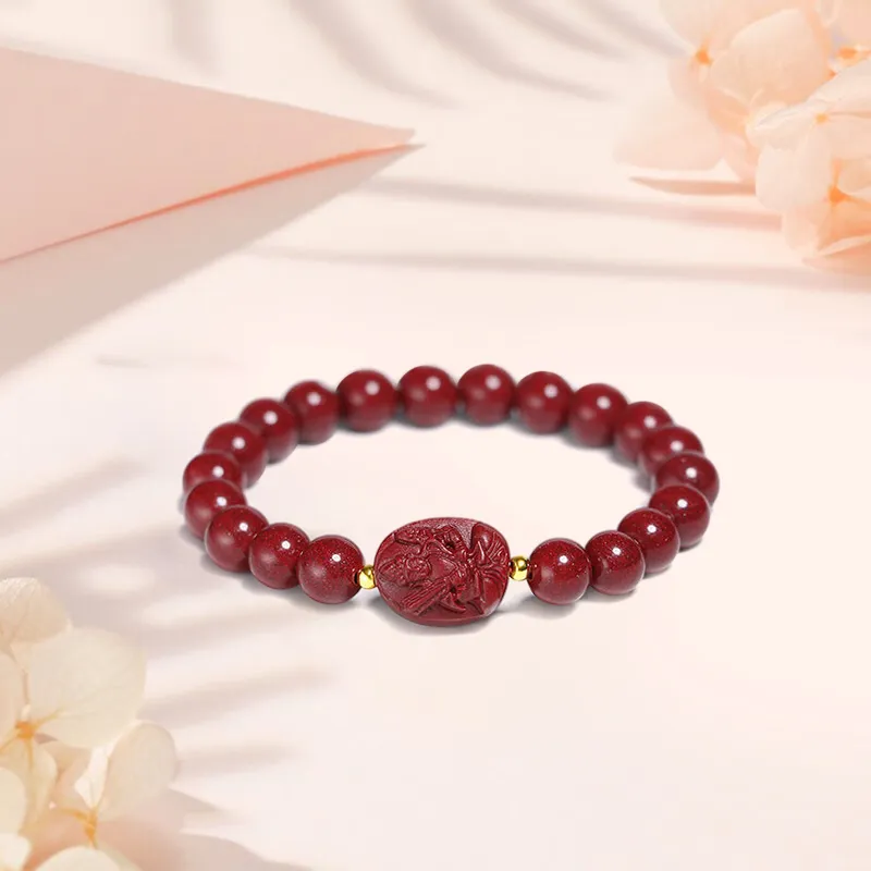 Inkopper Imitation Cinnabar Bracelets Unisex-5