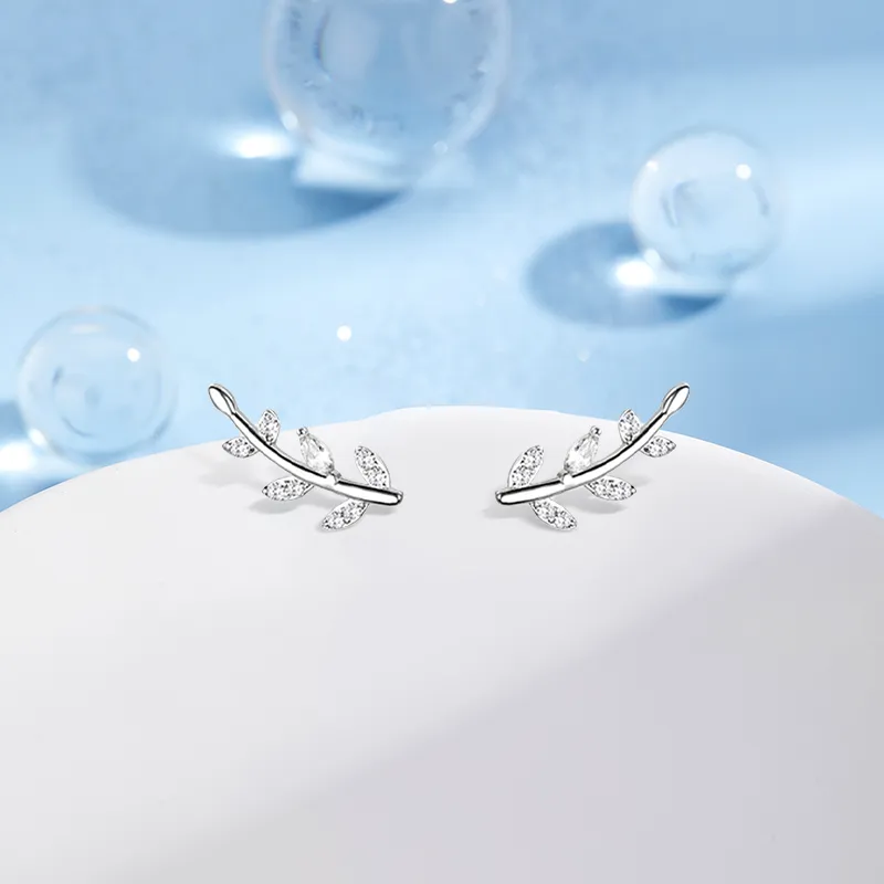 Inkopper 925 Sterling Silver Stud Earrings Women's-3