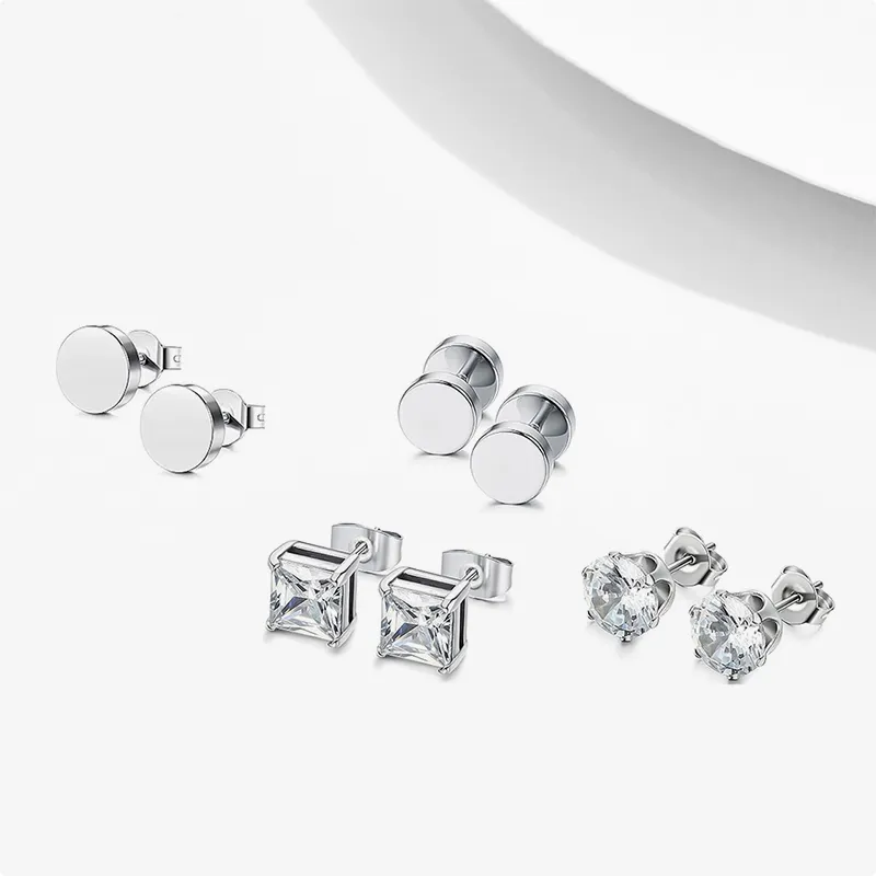 Inkopper Alloy Stud Earrings Unisex-5