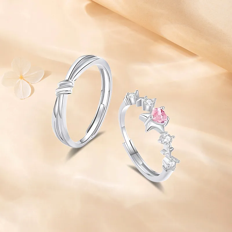Inkopper 925 Sterling Silver Rings Unisex-3