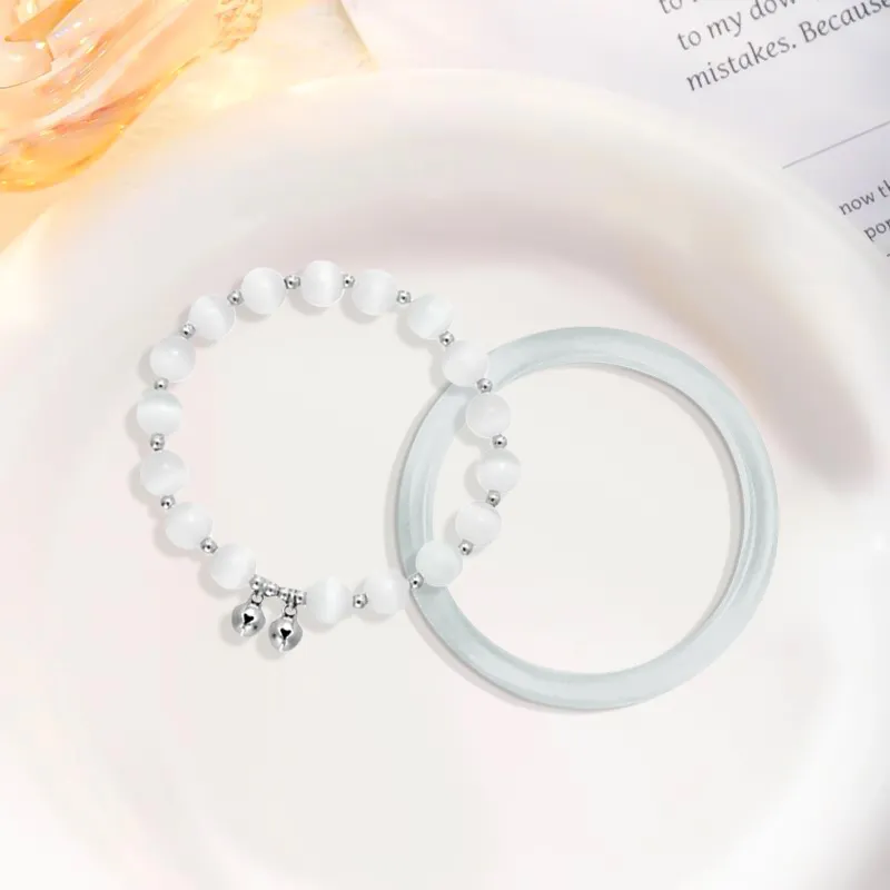 Inkopper Glass Cat Eye Bracelets Women's-2