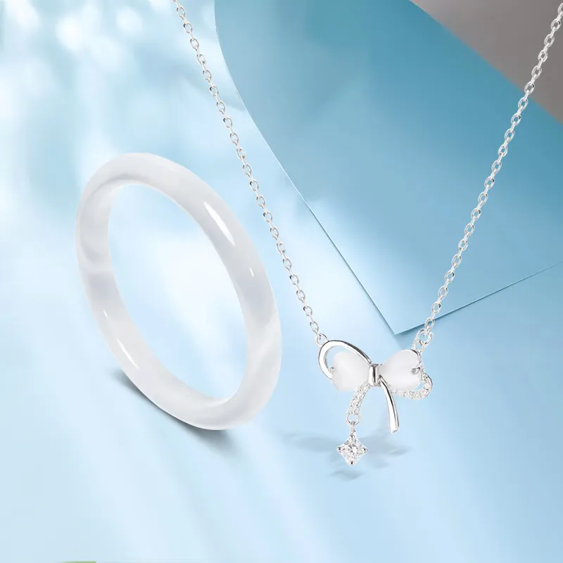 Inkopper Glass Cat Eye Necklaces Women's-4