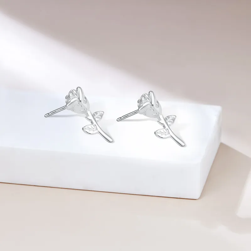 Inkopper Sterling Silver Stud Earrings Women's-4