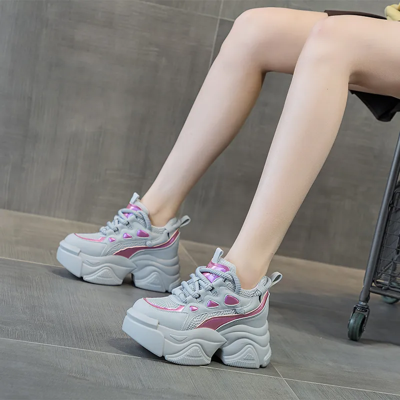Shangjinni Low-Top Chunky Sneakers Women's-13