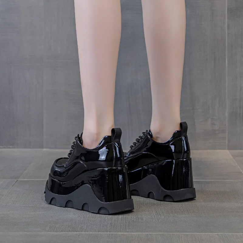Shangjinni Casual Single Shoes 9cm Women's Black-4