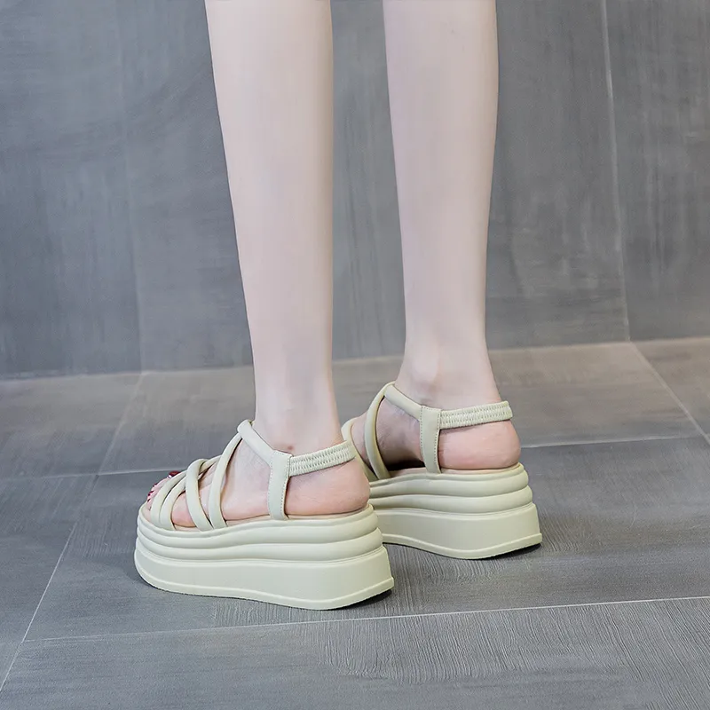 Shangjinni One Strap Sandals 7cm Women's-4