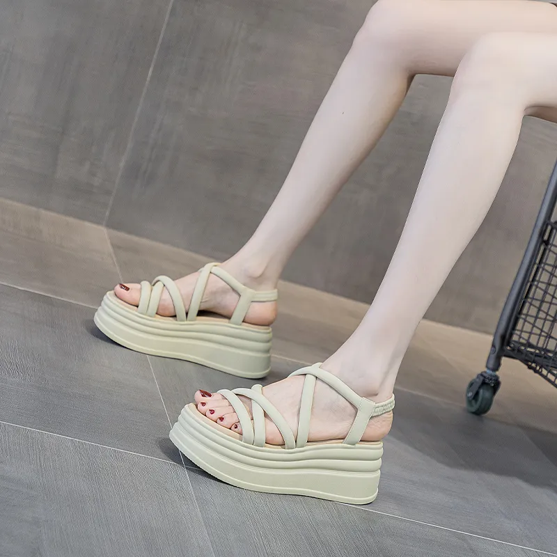 Shangjinni One Strap Sandals 7cm Women's-2