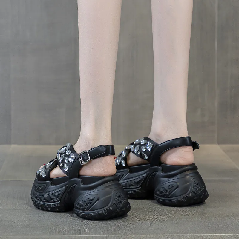 Shangjinni One Strap Sandals 8cm Women's-9