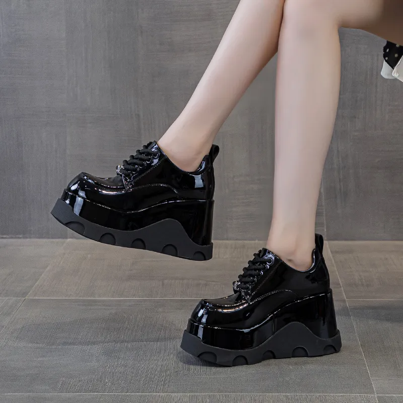 Shangjinni Casual Single Shoes 9cm Women's Black-3
