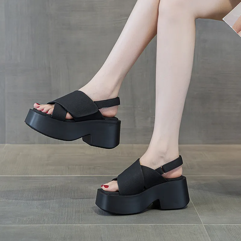 Shangjinni One Strap Sandals 9cm Women's-12