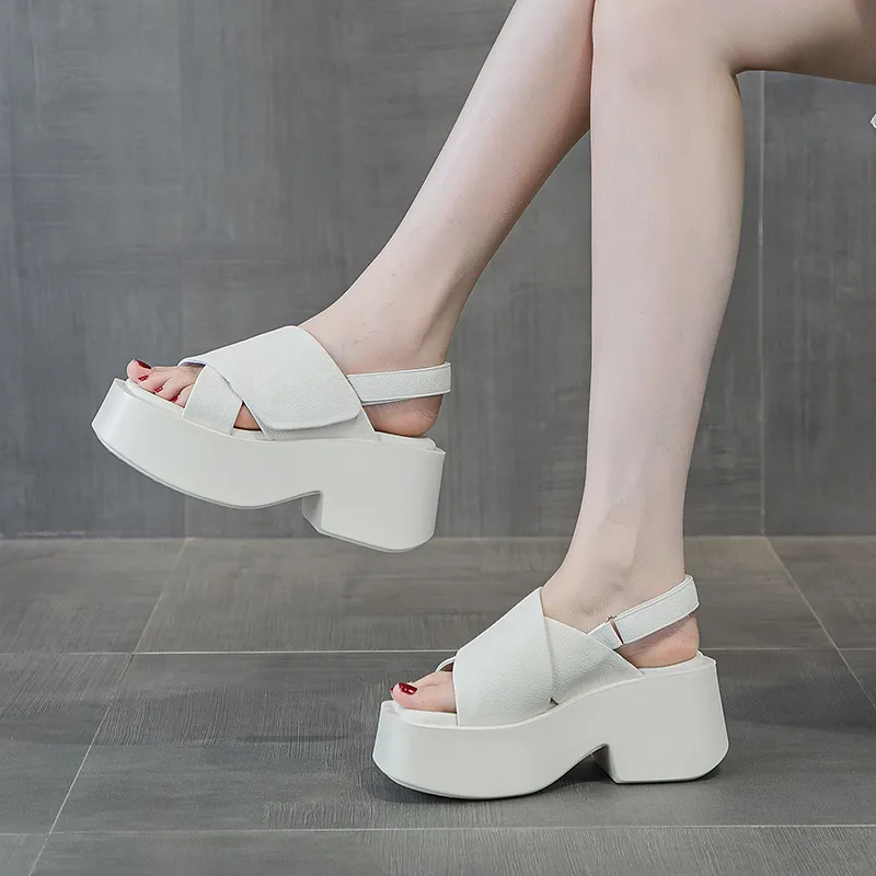Shangjinni One Strap Sandals 9cm Women's-2