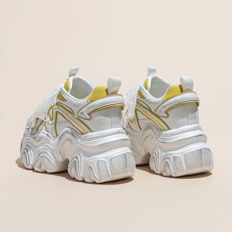 Shangjinni Abrasion Resistant Breathable Height Increasing Low Top Chunky Sneakers Women's-9