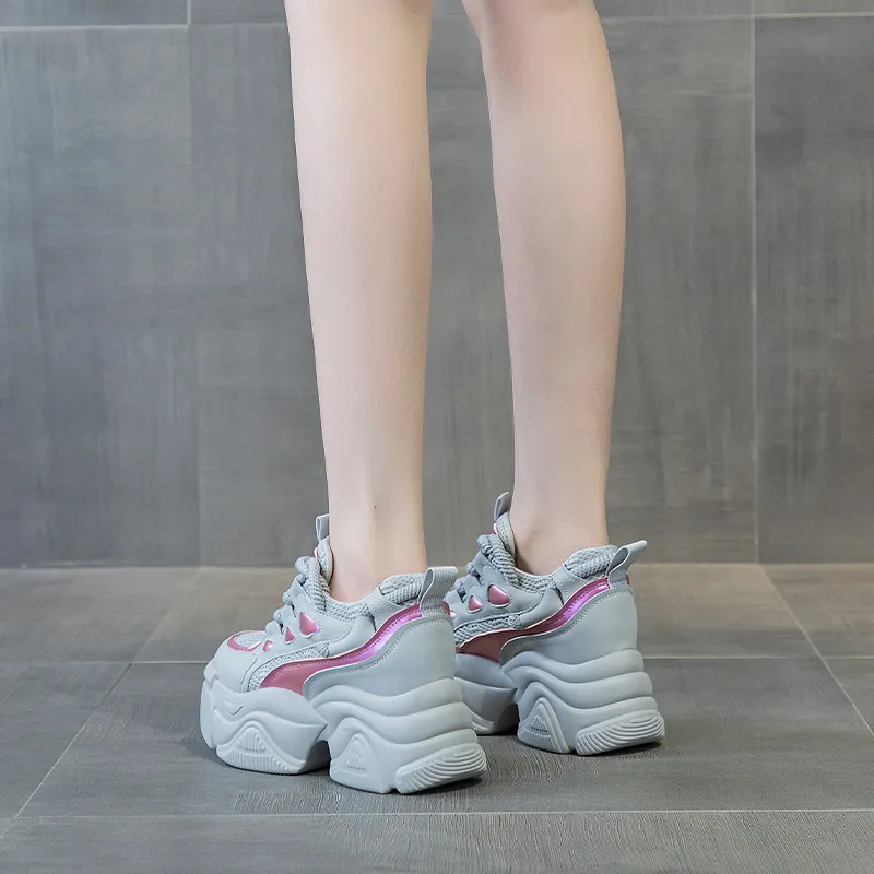 Shangjinni Low-Top Chunky Sneakers Women's-15