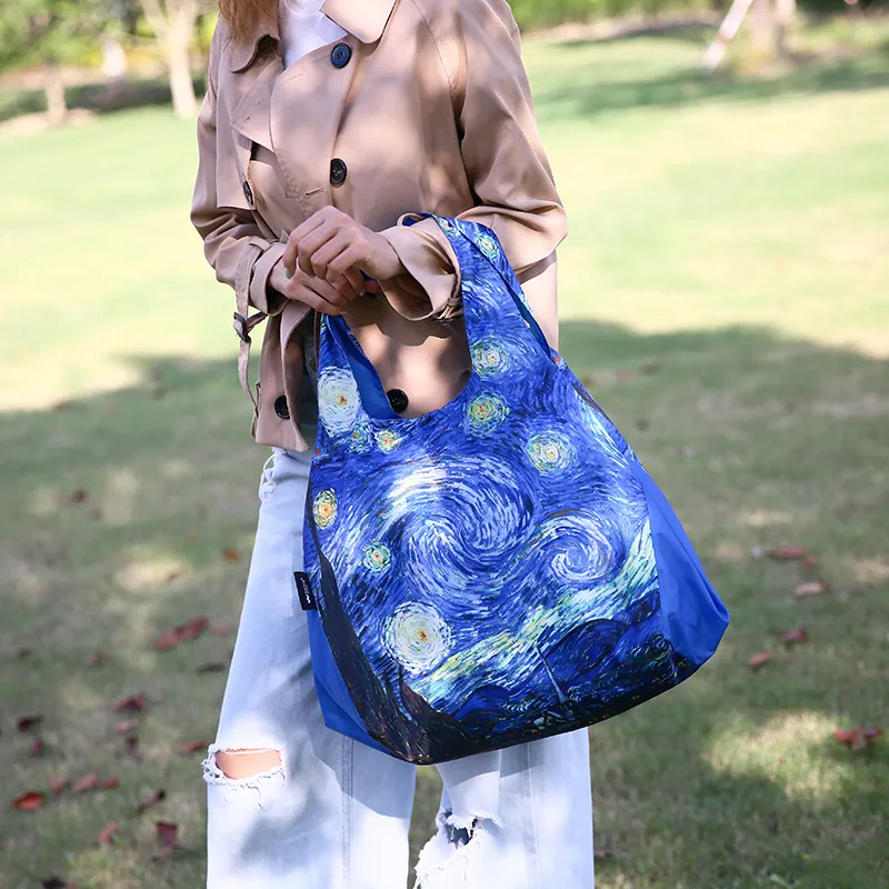 ENVIROSAX Polyester Storage Bag, Handbag, Shoulder Bag Large Size Unisex Multicolor-24