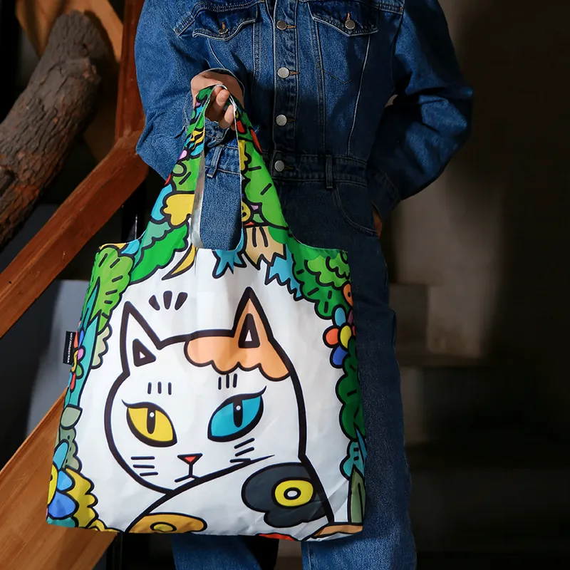 ENVIROSAX Recycled Polyester Reusable Bag Spring Roll Bag Shoulder Bag Large Size Unisex Multicolor-4