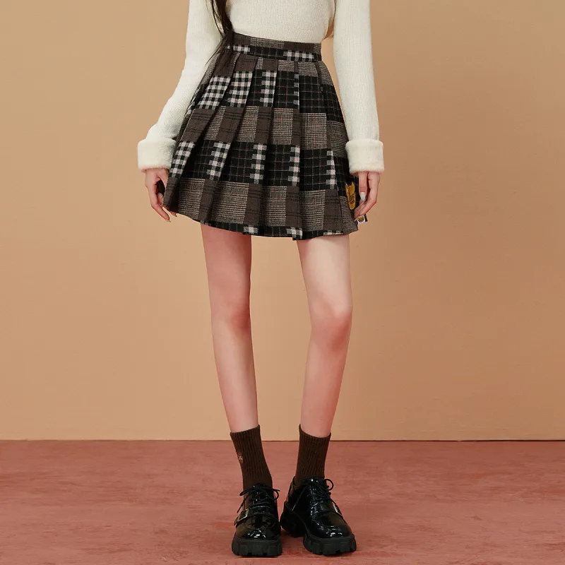B.Duck Casual Short Skirts Women's Brown-2