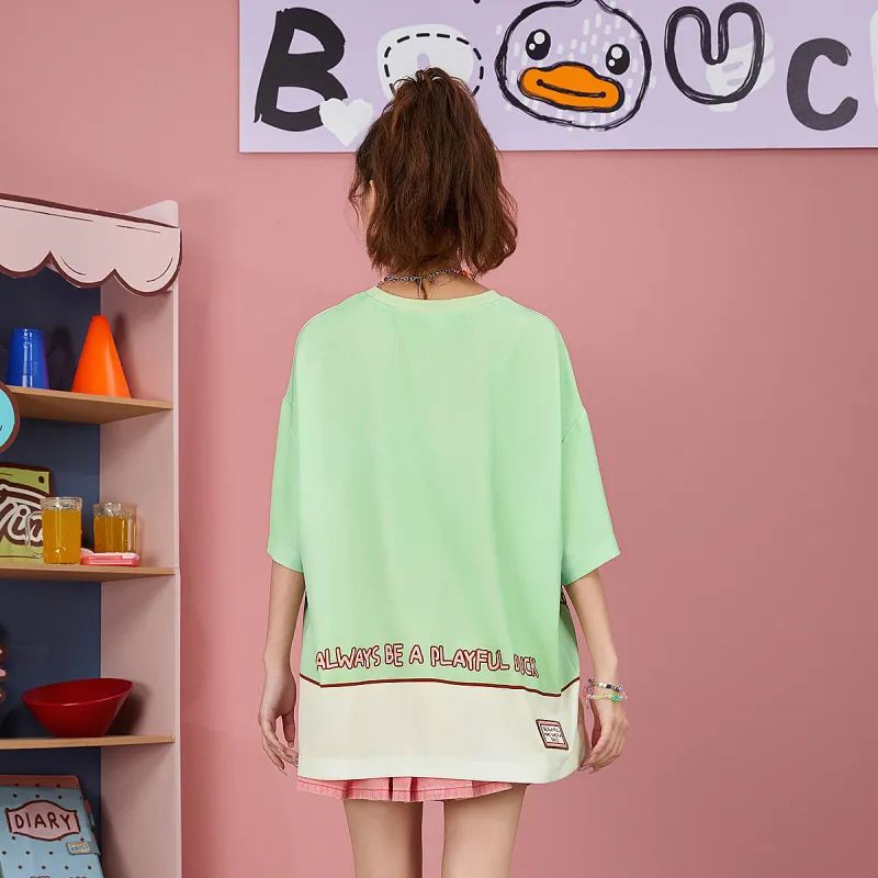 B.Duck T Shirts Women's Green-2