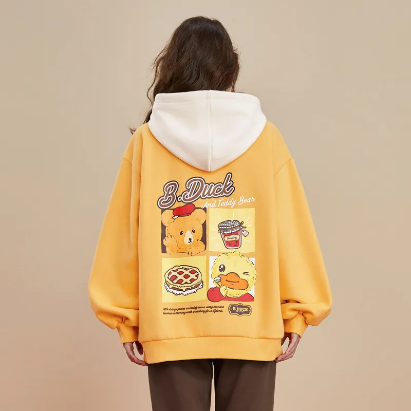 B.Duck Sweatshirt Women's Warm Yellow-1