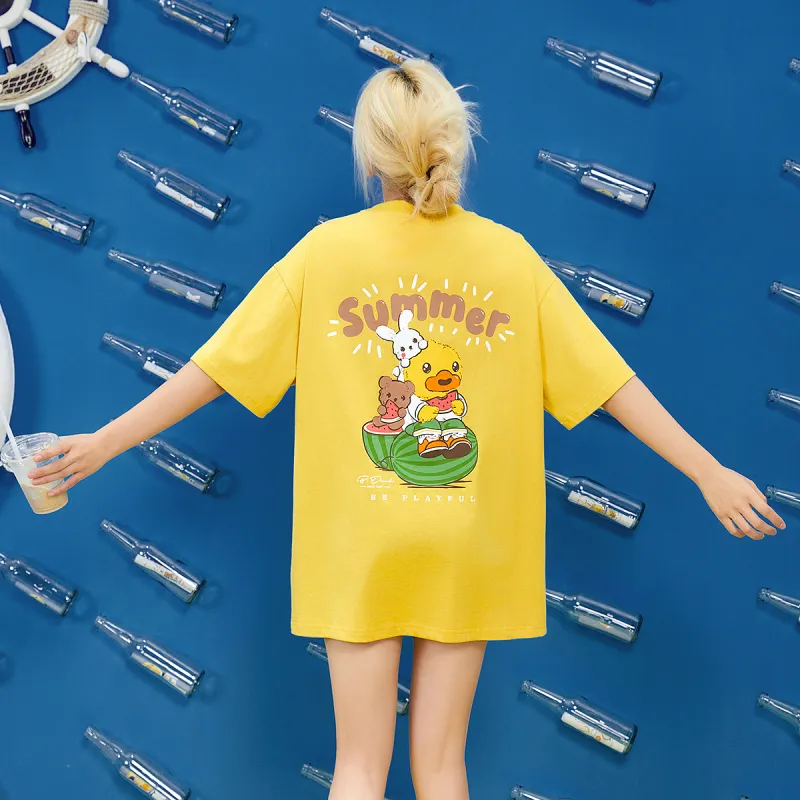 B.Duck T Shirts Women's Yellow-2