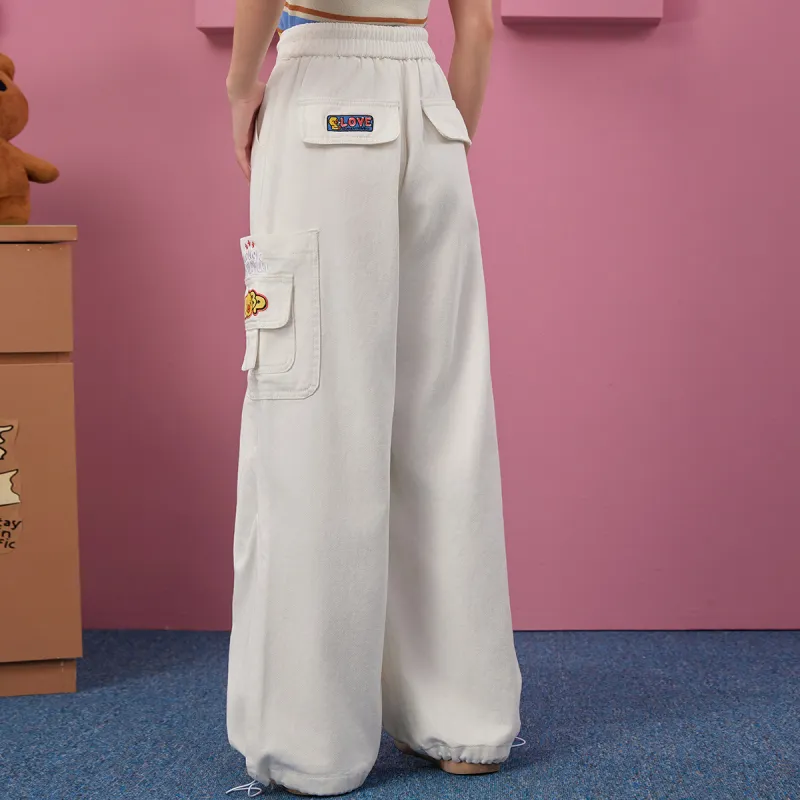 B.Duck Jeans Women's White-4