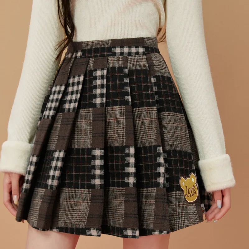 B.Duck Casual Short Skirts Women's Brown-3