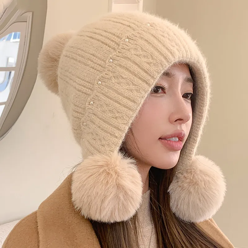 Top Melon Acrylic Beanies Women's-4