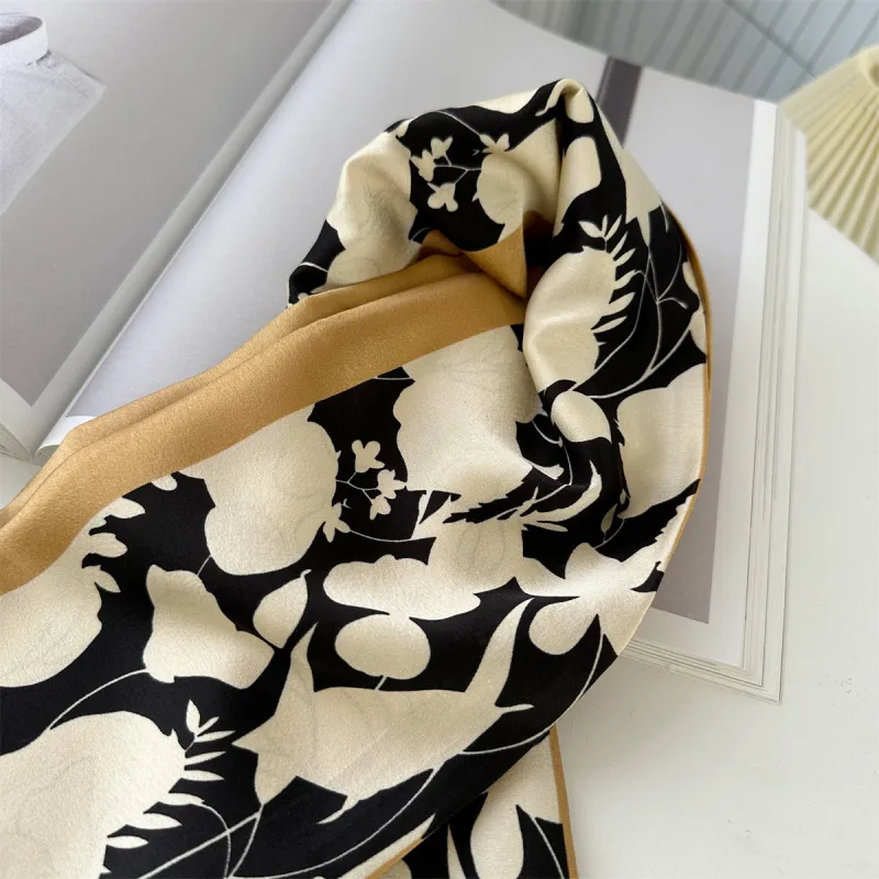 Top Melon Polyester Silk Scarves Women's-6