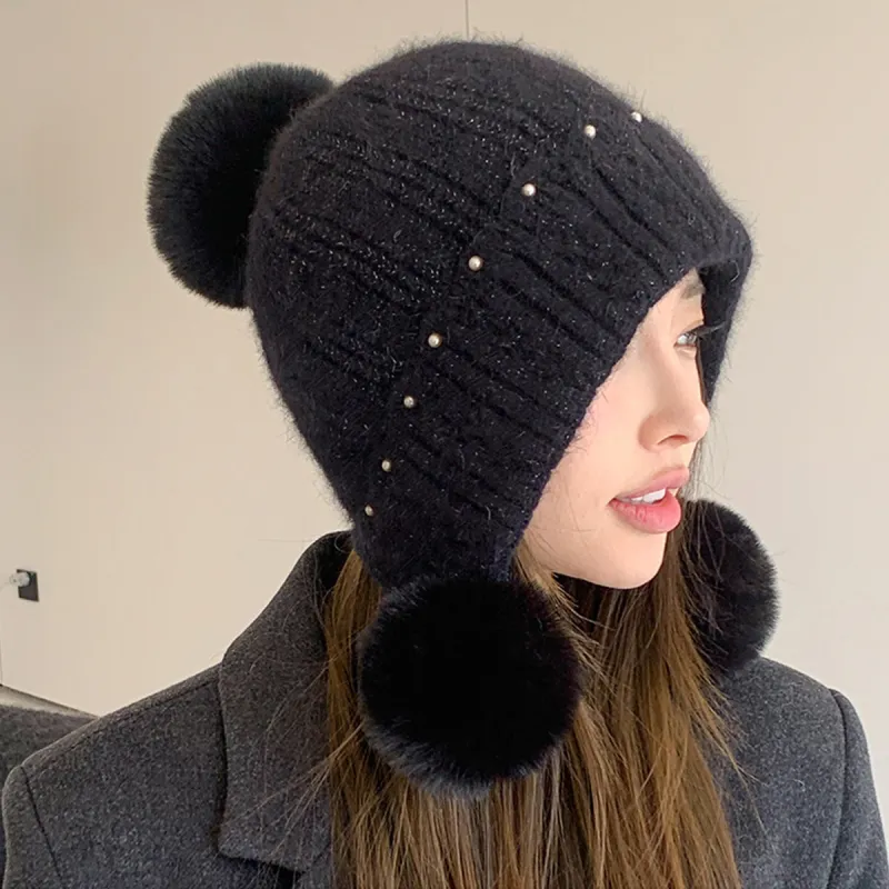 Top Melon Acrylic Beanies Women's-6