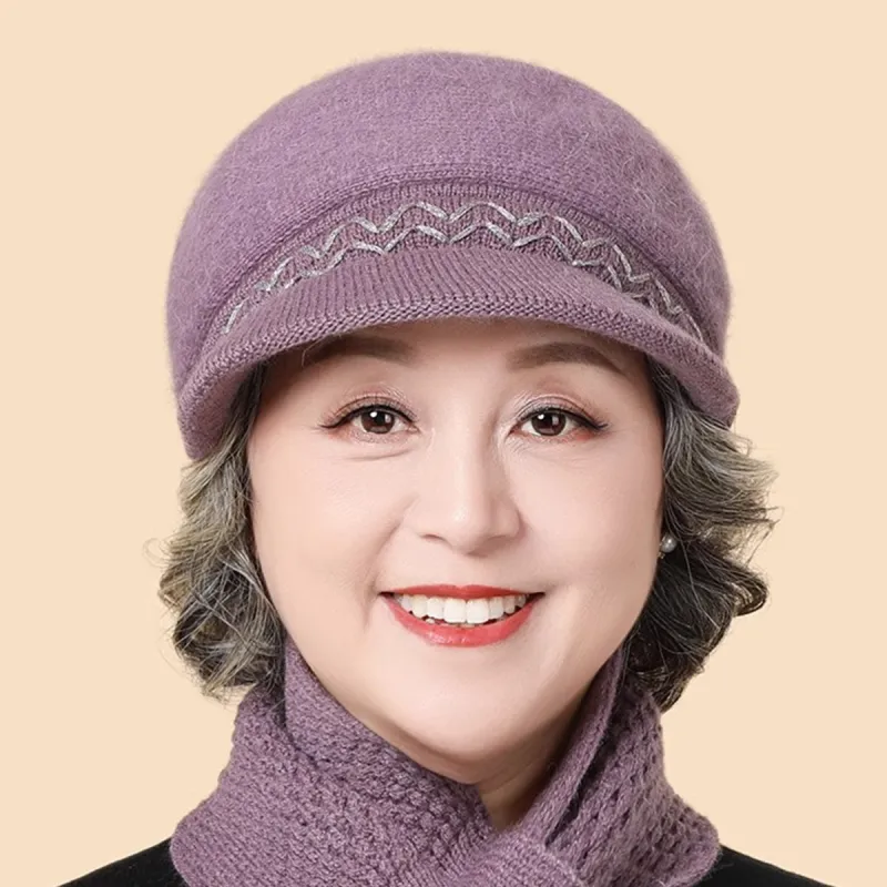 Top Melon Rabbit Fur Blend M Hats & Caps Women's-7