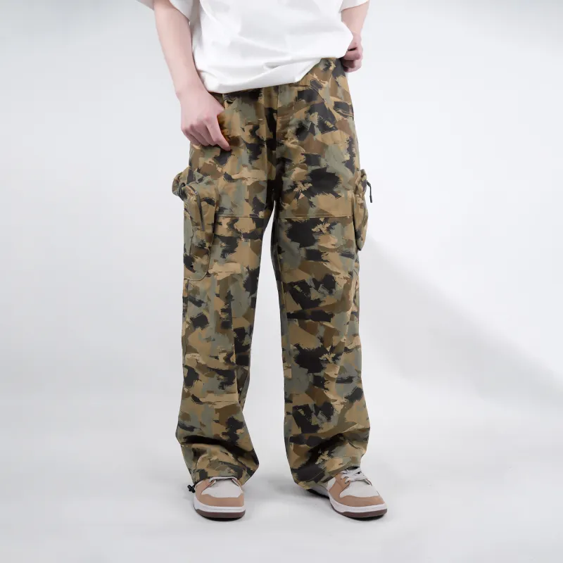 FEAROM Cargo Pants Unisex Brown Yellow Camouflage-4