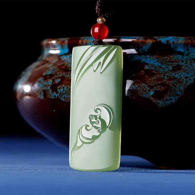 GOLDFISH ALLEY Hetian Jade Necklaces Green Jade Unisex-3