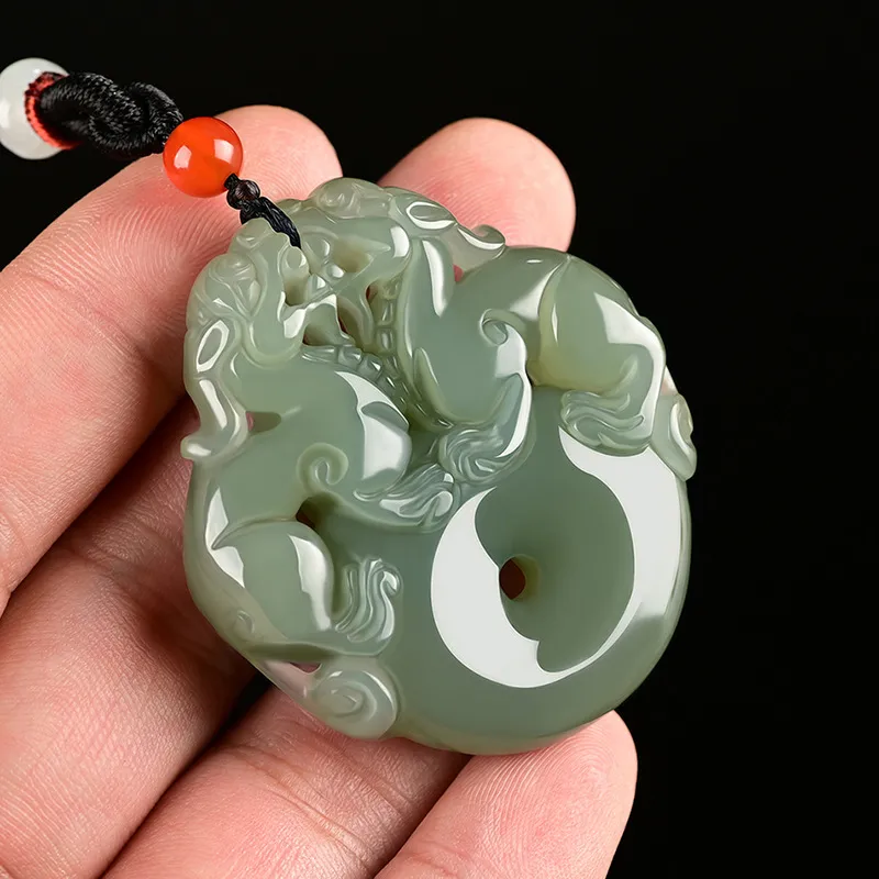 GOLDFISH ALLEY Pendants Green Jade Unisex-1