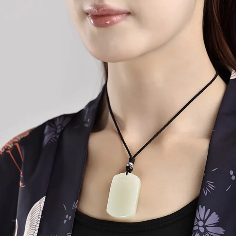 GOLDFISH ALLEY Pendants Pale Greenish White Jade Unisex-1