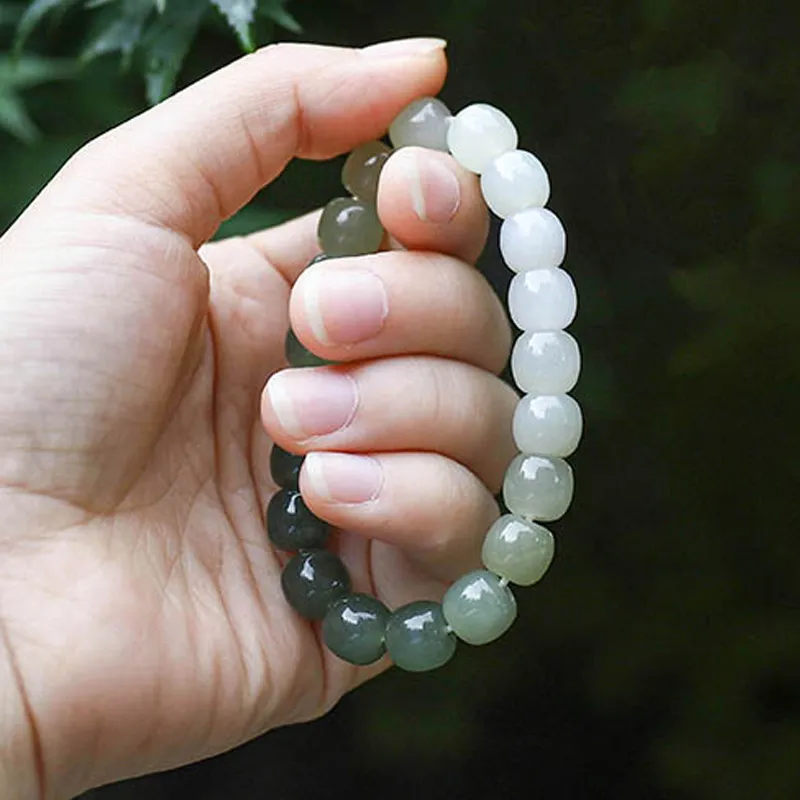 GOLDFISH ALLEY Bracelets Pale Greenish White Jade Women's-5