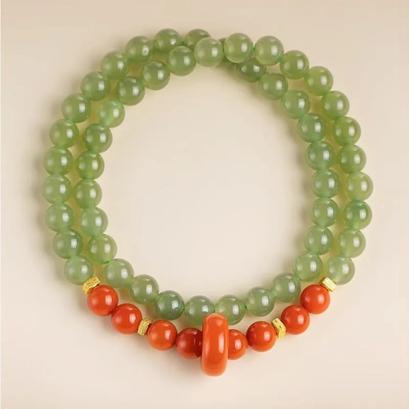 GOLDFISH ALLEY Hetian Jade Bracelets Pale Greenish White Jade Women's-1