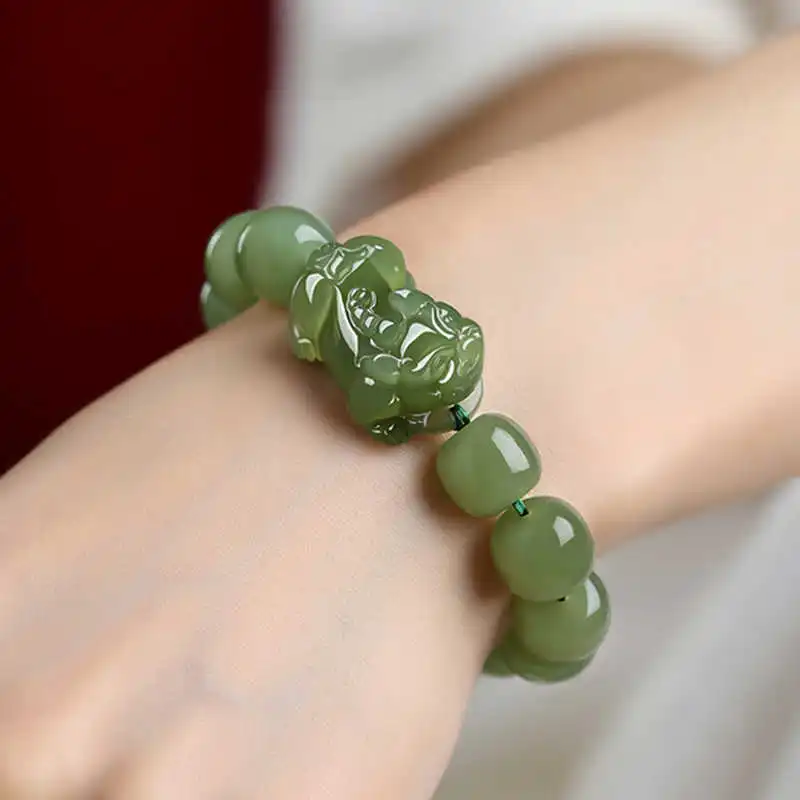 GOLDFISH ALLEY Bracelets Green Jade Unisex-4