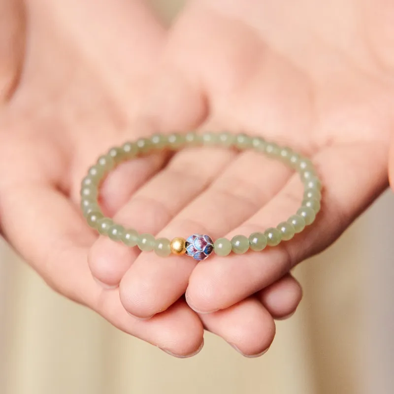 GOLDFISH ALLEY Bracelets Pale Greenish White Jade Women's-9