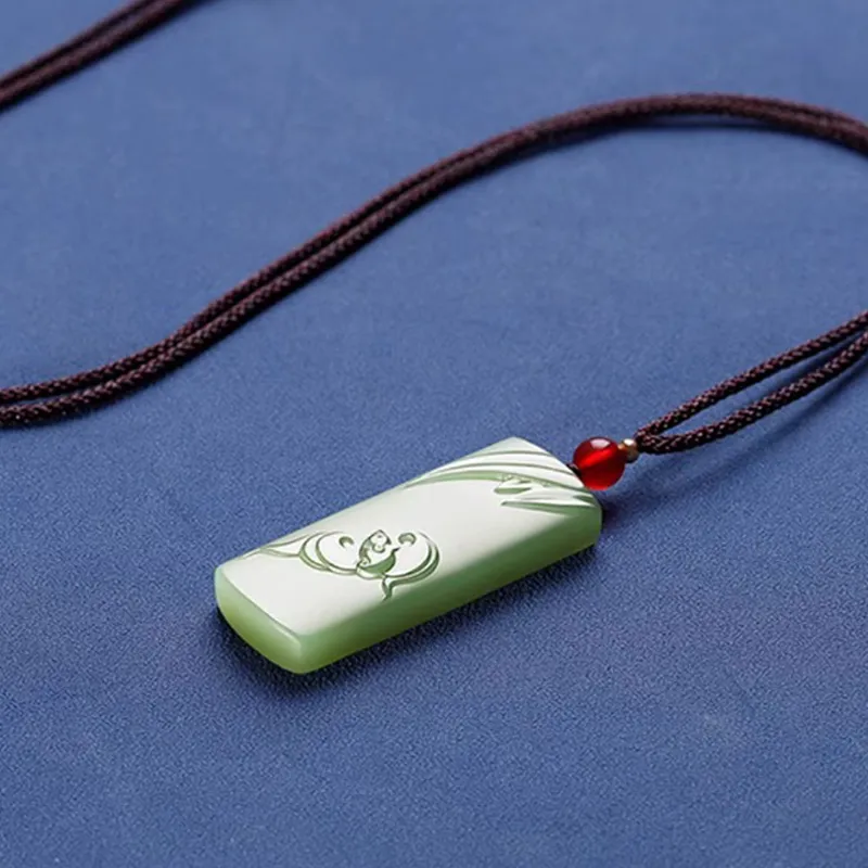 GOLDFISH ALLEY Hetian Jade Necklaces Green Jade Unisex-2