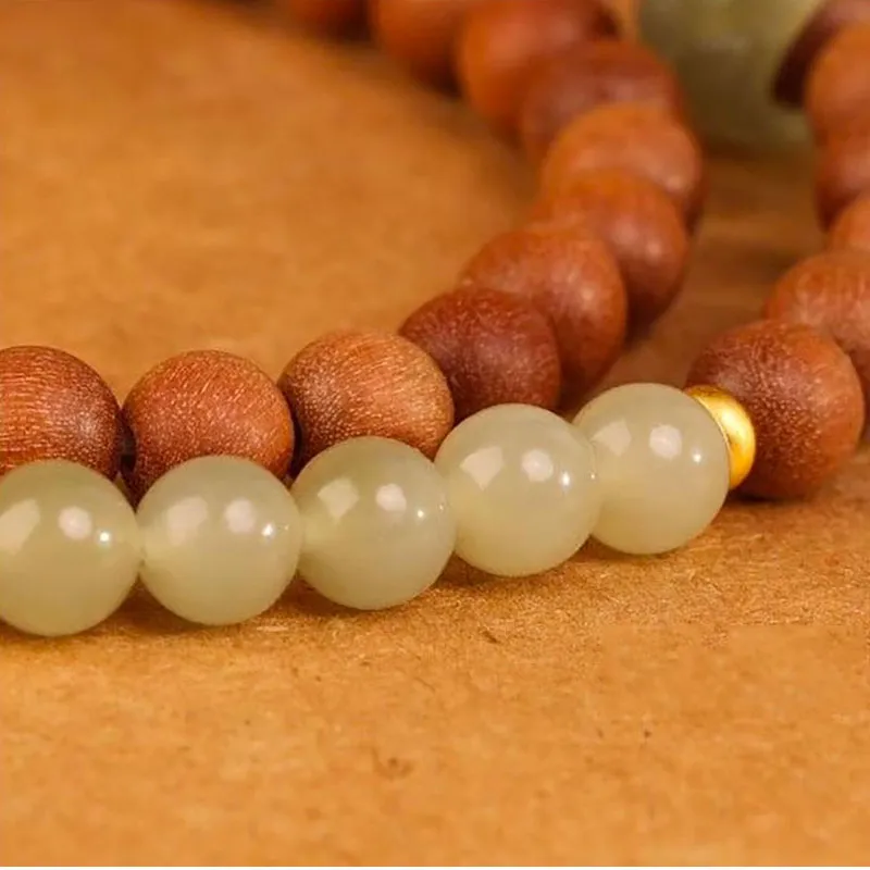 GOLDFISH ALLEY Bracelets Pale Greenish White Jade Women's-5